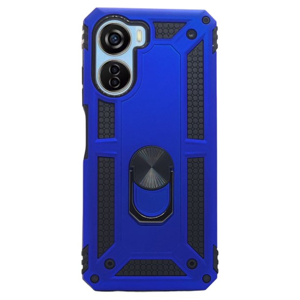 Funda Uso Rudo Cely Vesmir con Anillo Magnético Para ZTE Axion 40 Lite Azul Rey