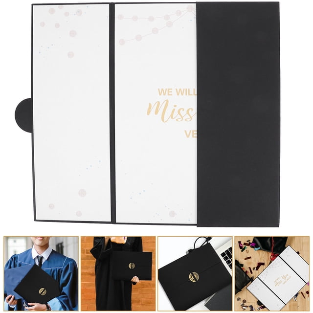 AURARMLET Creative Graduation Card Black Farewell Paper Message Card for Celebration