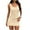 Beige, variant on Hvot&aat Woman Sparkly Sequin Mini Dress Two Piece Solid Sleeveless Cami Crop Top Sexy Bodycon Mini Skirt Sets