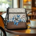 thumbnail image 3 of Kuiaobaty Butterfly Print Vegan Leather Crossbody Bag for Women, Medium Size Waterproof Sling Handbag Crossbody, Casual Durable Shoulder Purse with Adjustable Strap for Travel, 3 of 7