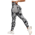 thumbnail image 4 of Pantalones de Yoga Tie-Dye, mallas de gimnasio de cintura alta, mallas deportivas fruncidas sin costuras para mujer, mallas de entrenamiento para correr con Control de barriga, 4 of 5