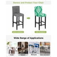 thumbnail image 3 of Green Boho Bar Stool Covers Set of 2, Vintage Classic Bohemia Flower Textured Stretch Washable Bar Chair Covers with Backs, Removable Pub Counter Height Chair Cover for Kitchen Dining Room Cafe, 3 of 7