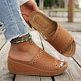 thumbnail image 6 of Mepaouo Summer Sandals for Women 2025 Platform Wedge Slides Arch Support Casual Walking Shoes Brown 8.5, 6 of 8