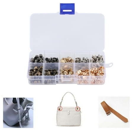 

ESTINK Slot Screws Stud Screw Nail Slot Screws Set For Luggage Purse Locking Hardware Accessories KQ‑402