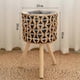 thumbnail image 2 of Hand-Woven Flower Stand Wooden Rattan Floor-Standing Balcony Plant Pot Living Room Green Plant Basket 25CM, 2 of 5
