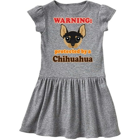 

Inktastic Protected by a Chihuahua Dog Gift Toddler Girl Dress