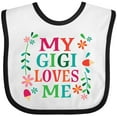 thumbnail image 3 of Inktastic My Gigi Loves Me Girls Apparel Girls Baby Bib, 3 of 4