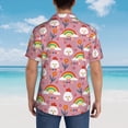 thumbnail image 6 of Xecao Cartoon Chicken print Hawaiian shirt - a stylish short-sleeve button-down for men, perfect for casual beach and tropical outings., 6 of 9