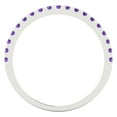 thumbnail image 5 of 0.57 ct Brilliant Round Cut Natural Amethyst 14k White Gold Stackable Band SZ 8, 5 of 6