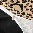 thumbnail image 3 of Castle Fairy Leopard Bow Letter C Twin Bedding for Girls,Cheetah Print Duvet Cover Set,2pcs,No Comforter,Black Reversible, 3 of 5