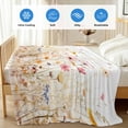 thumbnail image 4 of Colorful Wildflower Cooling Blanket,Lightweight Breathable Summer Throw Blanket with Double Sided Cold Effect,Botanical Vintage Floral Country Retro Picnic Blankets Bed Sheet for Hot Sleepers 30"x40", 4 of 8