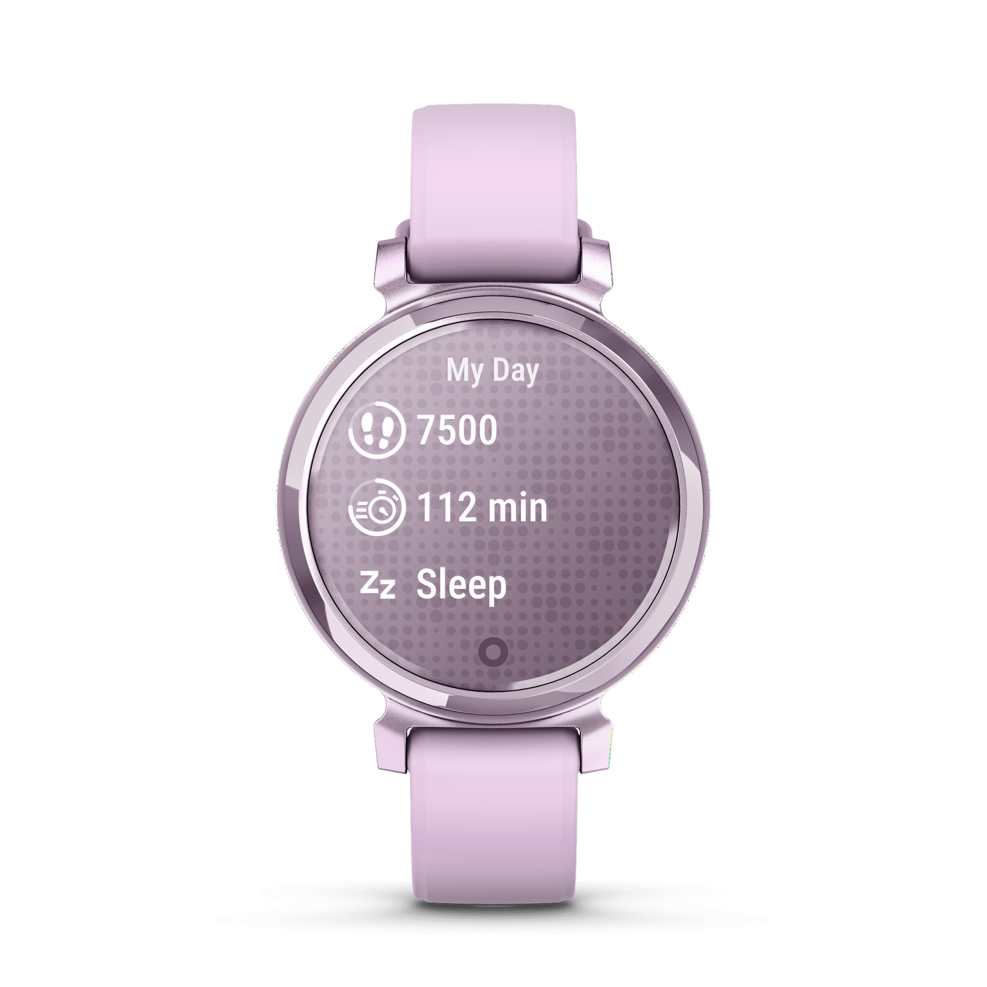 Garmin Lily Metallic Lilac: Stylish Metal Case, Sleep Heart