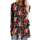 thumbnail image 2 of Puntoco Mujeres Casual Manga Larga Cuello Redondo tops Blusa Suelta Navidad Impreso Camisas Puntoco Puntoco-27, 2 of 5