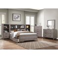 thumbnail image 2 of Topline Home Furnishings Lit bibliothèque simple gris, 2 of 2