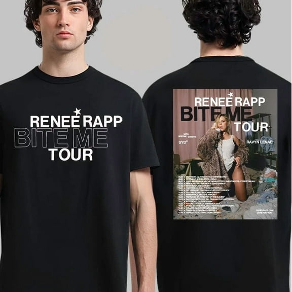 Renee Rapp Bite Me Tour 2025 Schedule Tour Dates Two Sided T-Shirt