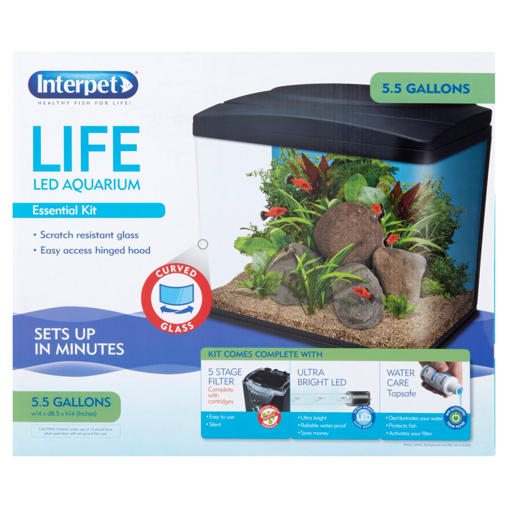 Interpet 5.5 Gallons Life LED Aquarium Essential Kit