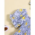 thumbnail image 7 of Suealasg Baby Girls Summer Outfits Short Sleeve Floral Print Romper Headband Sets 6M 12M 18M 24M Infant Newborn Girls Cute Clothes, 7 of 7