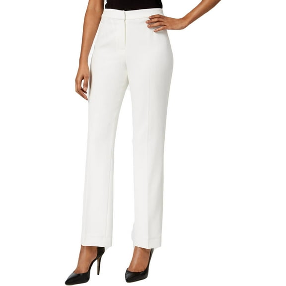 Women's Stretch Crepe Trouser Pant Color: Vanilla Ice Size: 18