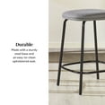 thumbnail image 4 of Walker Edison Modern Upholstered Counter Stool, Set of 2, Charcoal, 4 of 15