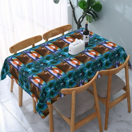 

Tablecloth Jelly-Shapes- Table Cloth For Rectangle Tables Waterproof Resistant Picnic Table Covers For Kitchen Dining/Party(54x72in)