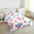 thumbnail image 3 of Homewish Cartoon Axolotl Queen Comforter Set for Kids Girls, Kawaii Ice Cream Donut Bedding Sets, Cute Animal Wildlife Bedding Comforter Set, White Room Decor, 3 of 8