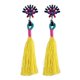 thumbnail image 2 of Pendientes de borla trenzado Salvador florales de cristal bohemio amarillo, 2 of 5