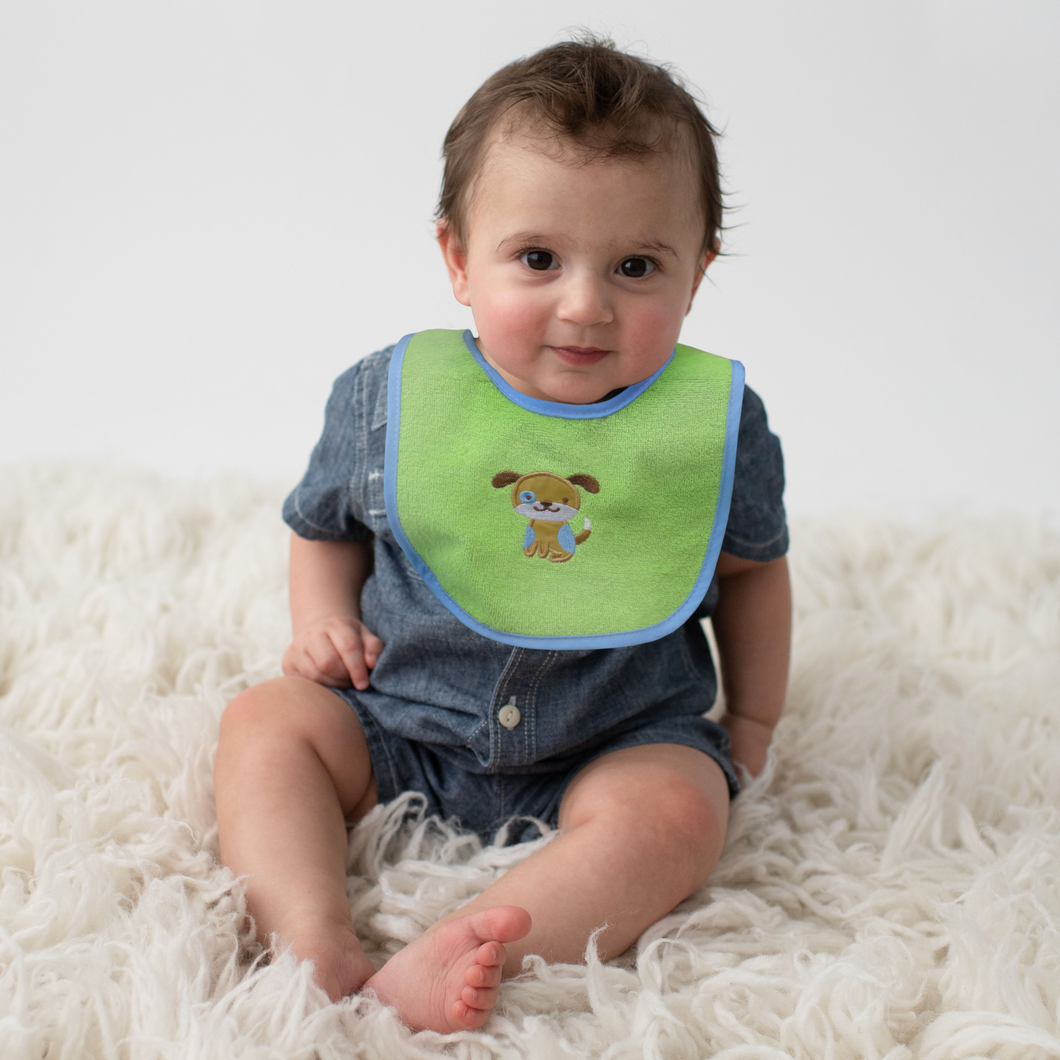 Neat Solutions Cotton and Polyester Baby Bib, 10pk Boys - image 5 of 12