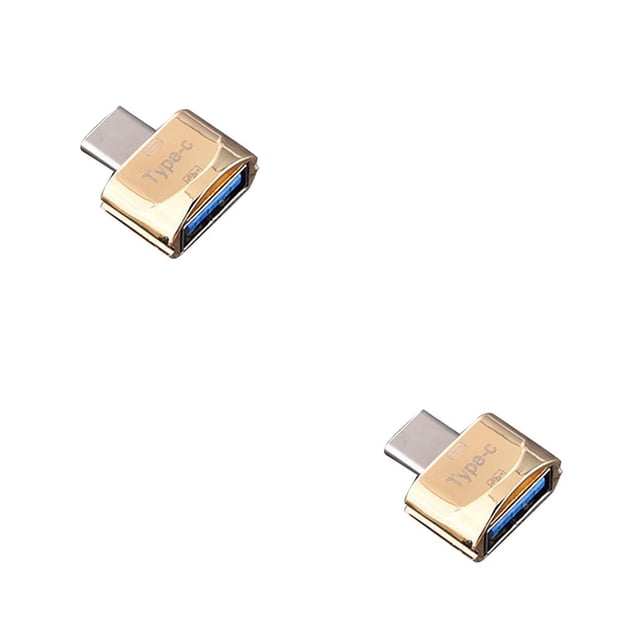 maskred New Arrival High Transmission USB 3.1 Phone Camera TF Memory Card Reader OTG Adapter Type-c Port Golden no chain 2Set