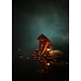 thumbnail image 2 of octavandy 24x32 Black Ornate Wood Framed with Double Matting Museum Art Print Titled - Candle Of Eternity, 2 of 4