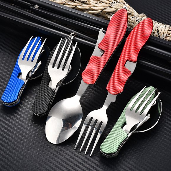 Red Foldable Detachable Multi-Tool: Manufacturer Direct Swiss Army Style Knife with Fruit & Dining Functions – Ideal Outdoor Camping/Hiking Essential, Practical Gift for Travel Enthusiasts