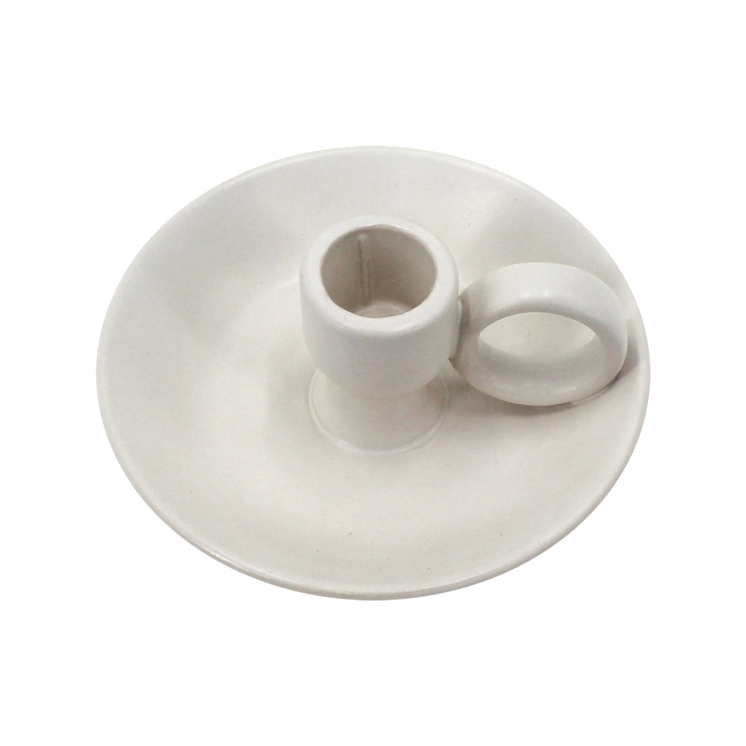 Mainstays White Ceramic Taper Candle Holder, Indoor