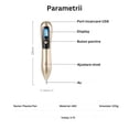thumbnail image 5 of Dispositivo Plasma Pen, Eliminación de pecas, lunares, verrugas y tatuajes, Pantalla LED, 9 velocidades, Dorado, 5 of 5