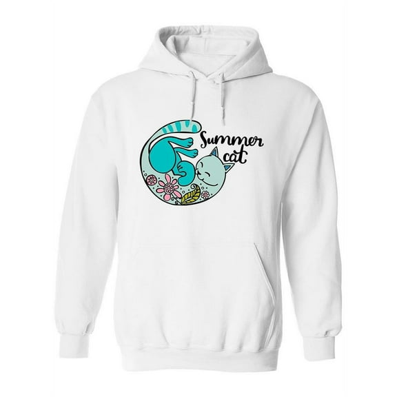 Summer Cat  Hoodie Women -Image by Shutterstock, Female Large