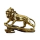 thumbnail image 3 of Estatua de león de escritorio, escultura de león, decoración creativa de escritorio de león coleccionable, artesanías Oro, 3 of 9