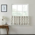 thumbnail image 2 of VHC Brands Embroidered Bee, Farmhouse Café Tier Curtain, Ruffled, Creme Yellow Grey, 24x36, Set of 2, 2 of 7