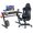 Black/Blue, variant on Goplus Z-Shaped Racing Style Desk &  Massage Gaming Chair Set for Home Office