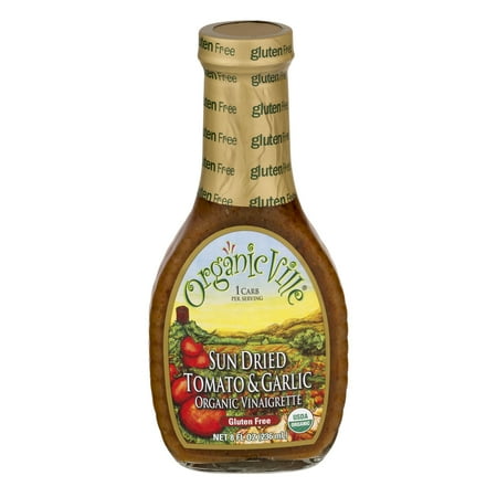 Organicville Organic Vinaigrette Sun Dried Tomato & Garlic, 8.0 FL OZ