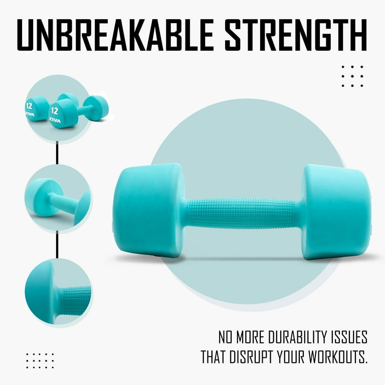 Ziva rubber dumbbells sales