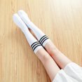 thumbnail image 1 of Calcetines de algodón de estilo japonés para mujer adulta, de longitud media, para otoño e invierno, estilo académico, a rayas, hasta la rodilla, para uniformes de estudiantes, 1 of 5