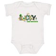 thumbnail image 2 of Bluey Lucky And Blessed Baby Bodysuit Bluey Happy St. Patrick'S Day Baby Bodysuit Four Leaf Clover, Lucky Shamrock, Blue Dog St. Patricks Family Blue Dog, Bluey Shamrock Baby shower gift, Baby Clothes, 2 of 5