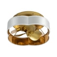 thumbnail image 4 of 12.6" Brass Caged DC Motor Ceiling Fan,  Modern Style, Flush Mount, 3000K Color Temperature, 3-Speed, 4 of 7