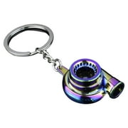 Auto Parts Model Gunmetal Keyring Creative Turbocharger Keychains Toy key Holder Fashion Jewelry Driver's Best Gift(Colorful)