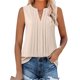 thumbnail image 2 of Chaqueta deportiva,Blusa sin mangas con cuello en V para mujer, camiseta informal de verano, poliéster, color liso, estilo jersey, para usar en casa, sopatenor, 2 of 9