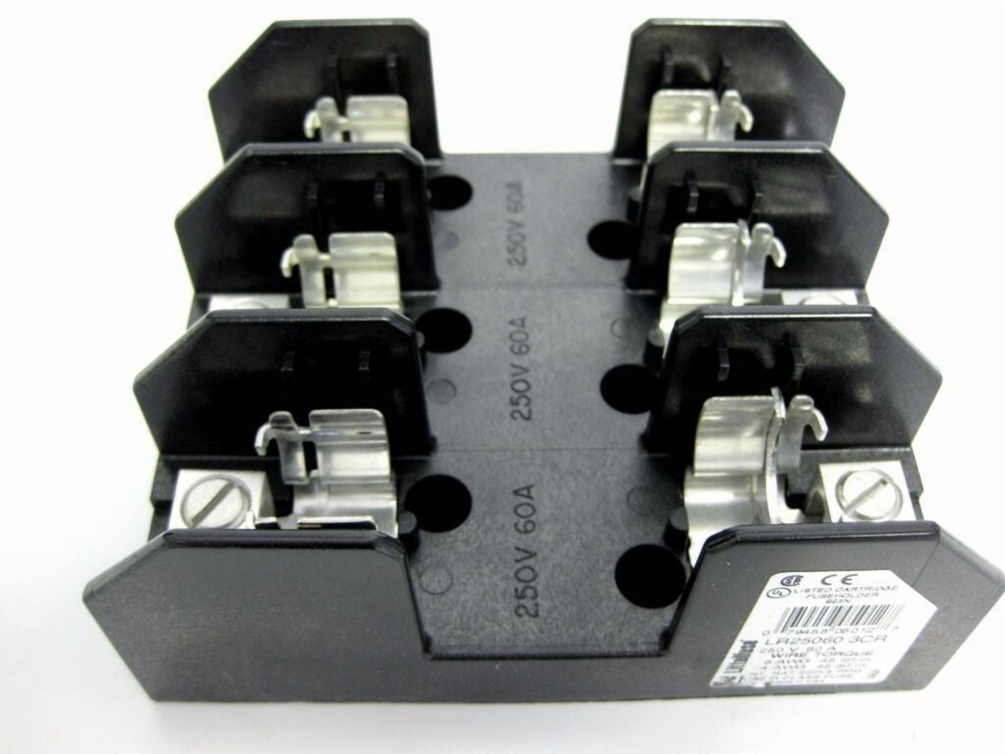 LR250603CR Fuse Block Class R 60A 3-Pole 250V - Electrical Fuse Block