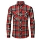 thumbnail image 1 of Blusa y camisa de manga larga con cuello vuelto para hombre, blusa informal a cuadros con botones y cuello vuelto, blusa de manga larga para hombre, 1 of 3