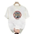 thumbnail image 1 of T-Shirt Décontracté d'Été Blanc Imprimé Hommes Femmes Extérieur Respirant Coton Chemise Ronde, 1 of 1