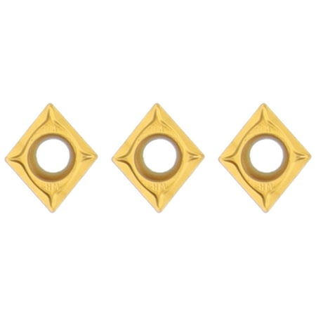 

CCMT09t304 3PCS CNC Cutting Blade Rhombus Shape Solid Carbide Insert Cutter Blade Golden Insert Milling Cutter for Lathe Turing