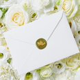 thumbnail image 3 of Brass Wax Seal Stamp with Wooden Handle 1" Diameter Removable Stamp Head Clear Wax Compatible with Paper Glass Plastic Ideal for Envelopes Cards Wine Gift Packaging, 3 of 7