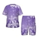 thumbnail image 1 of Fotbe Snowflakes Pijama Estampada de 2 Piezas para Niños – Ropa de Dormir de Manga Corta Cómoda para Niños y Niñas, Camiseta y Shorts de Algodón-Small, 1 of 6
