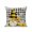 Black White, variant on Outdoor Pillows Waterproof, Daisy Floral Bedding Throw Pillows with Insert for Couch Sofa Bed, Bee Gnomes Flowers Black White Plaid 16x16 Inch Pillowcases Decorative Camping Patio Pillow Set of 1